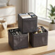 Set x3 organizadores de tela PVC 14x14x13cm GRIS