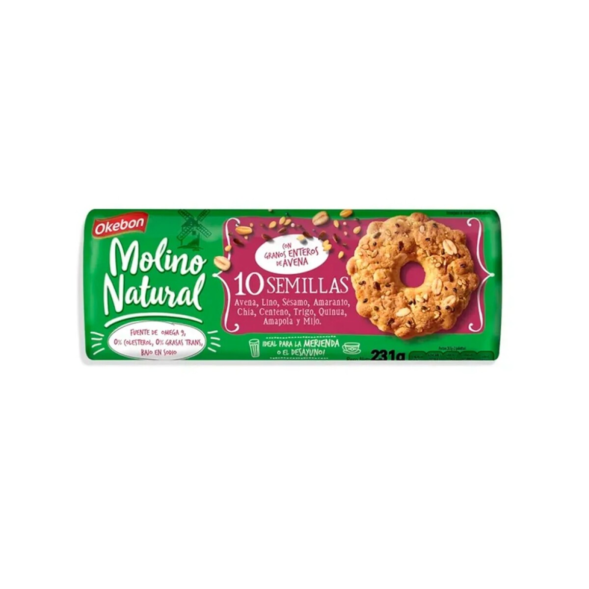 Galletas natural semillas Okebon 