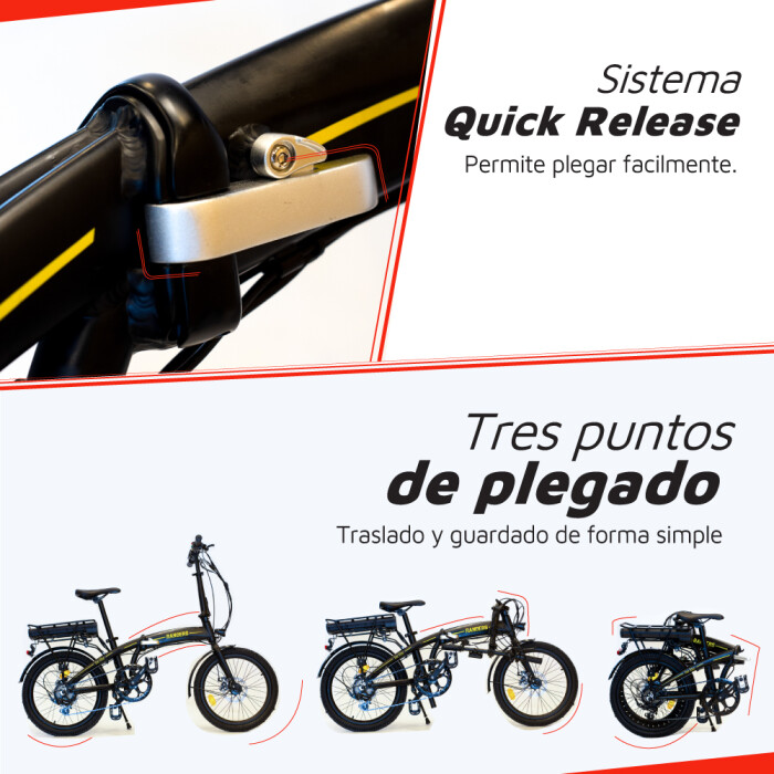 Bicicleta Eléctrica Plegable BKE-E2001 Negra Bicicleta Eléctrica Plegable BKE-E2001 Negra