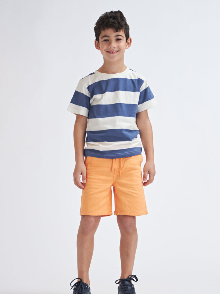 Bermuda casual con lavado Naranja
