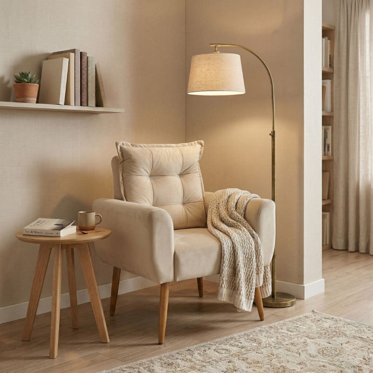 Butaca 1 Cuerpo Living Dakota - Beige 