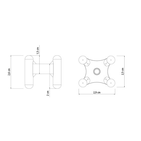 Separadores losa hormigón tipo silla 15x20mm 100un -TRAMONTINA TN1567