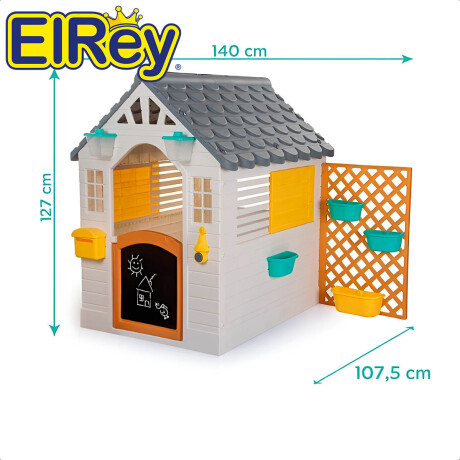Casita Para Niños Europea C/Cerco 107x140x127 Verde