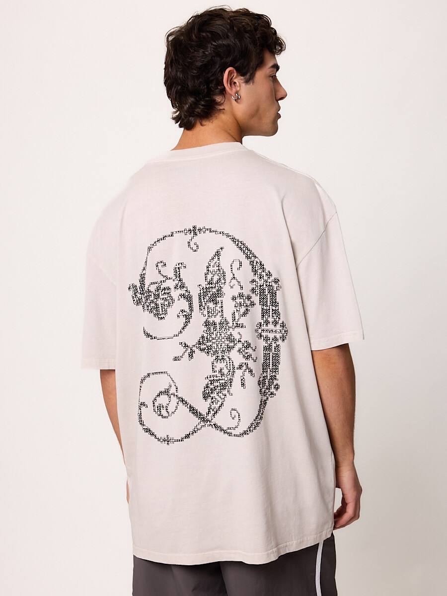 T-SHIRT M/C DECRUZ DIXIE Gris Claro