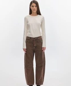 Jean Barrel Washed Brown