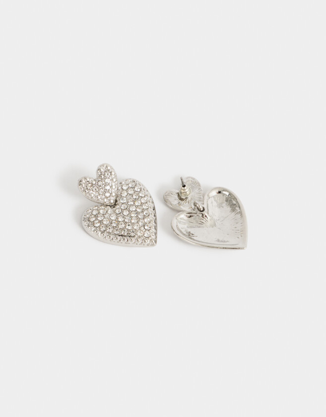Aros Colgantes Cortos Con strass Aros Colgantes Cortos Con Strass - Dorado