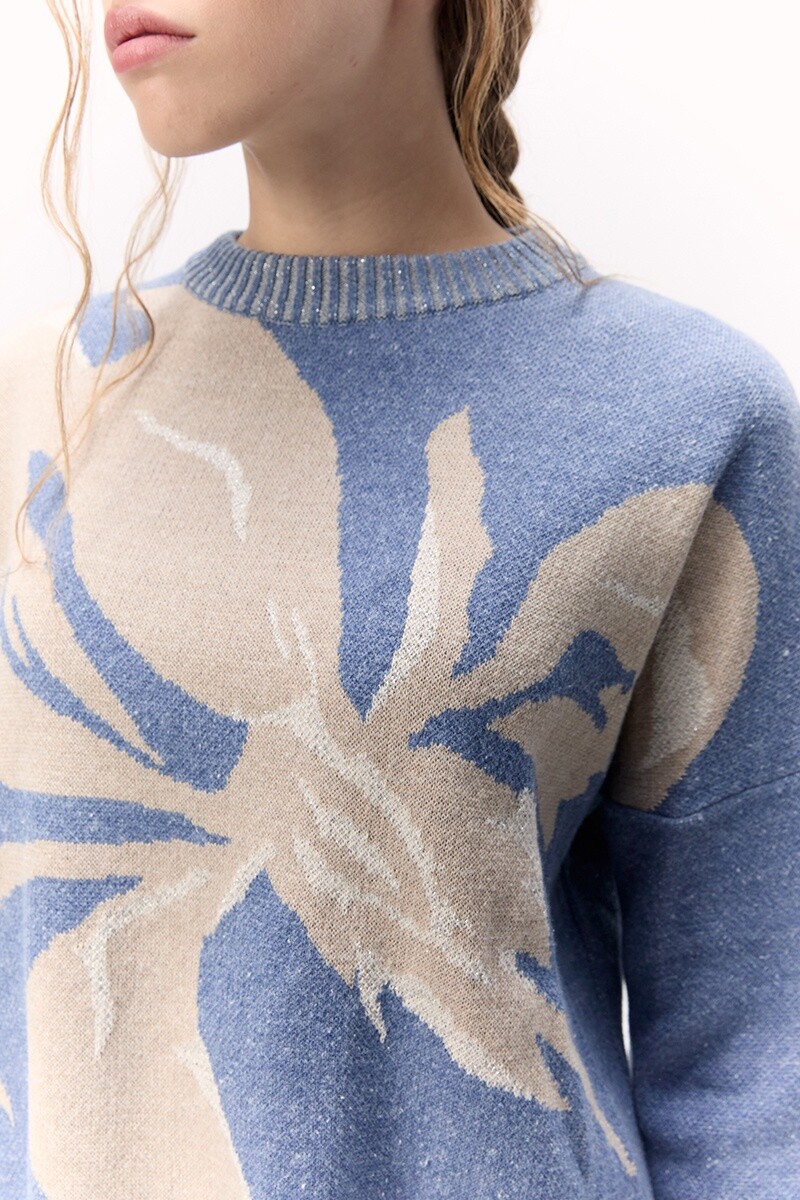 Sweater Orquidea Celeste