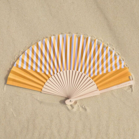Abanico diseños en amarillo Rayas