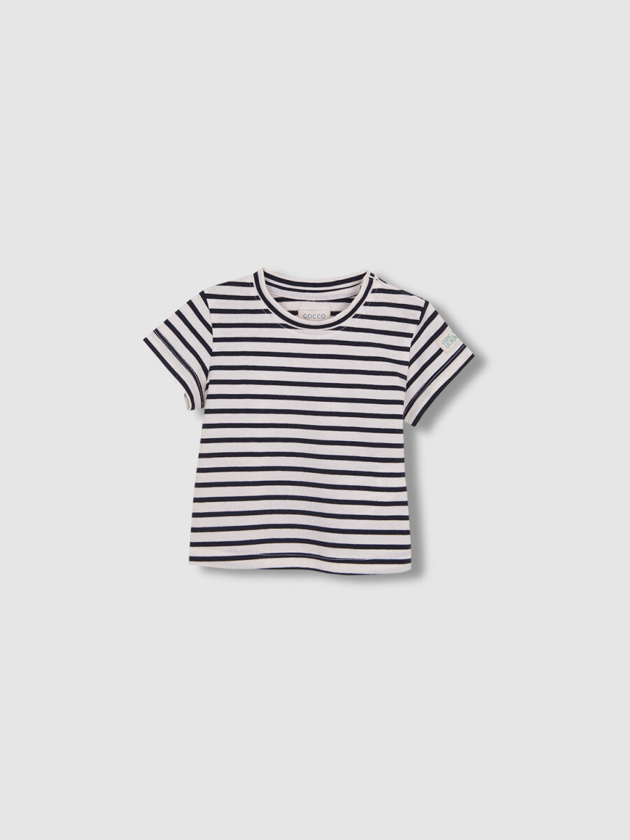 Camiseta De Rayas Azul