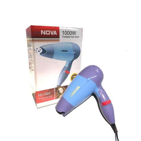 Secador de Pelo Mini Nova para Viaje 1000W Rosa y Azul 001