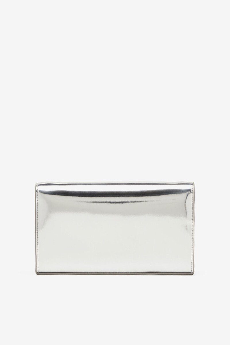 BILLETERA / MINIBOLSO 1DR CUER Plata