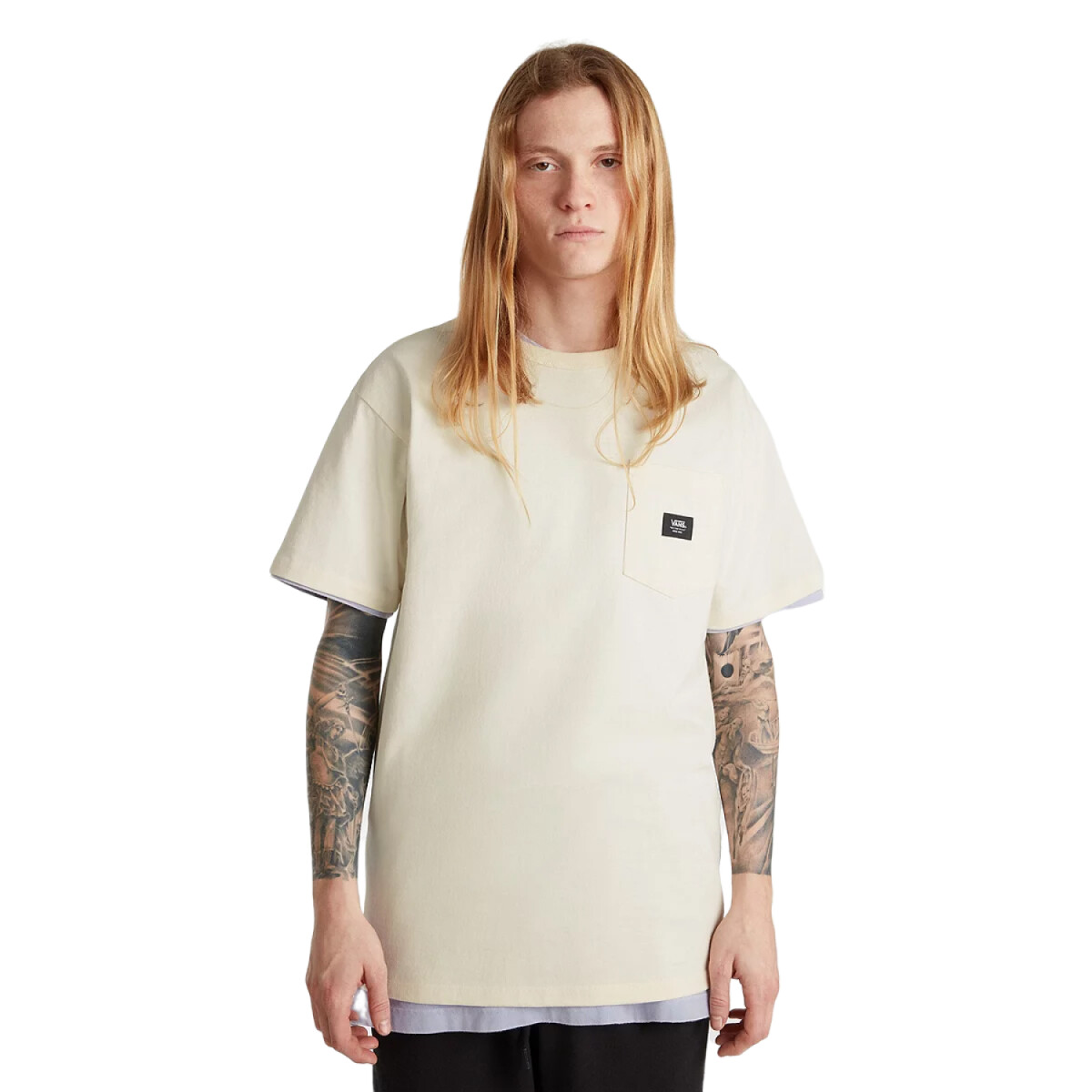 Remera Mc Vans Off The Wall Ii Pocket - Blanco 