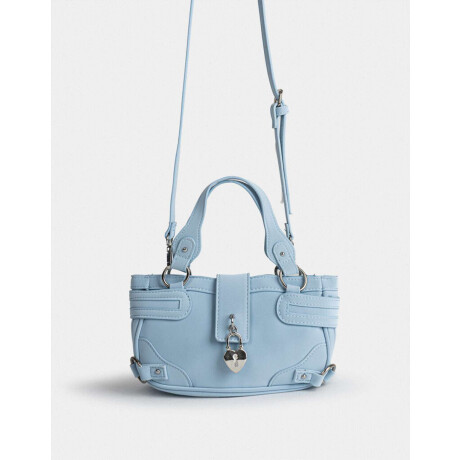 Bandolera Con Charm Azul Celeste