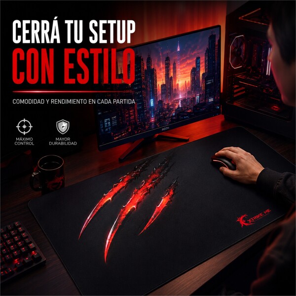 Mousepad Gamer Xtrike Me MP-208 XL 80 x 30 cm Negro 1