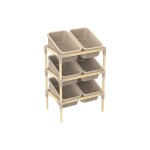 ESTANTERIA 6 CONTENERDORES 90X55X39CMS MEDERA Y PP ESTANTERIA 6 CONTENERDORES 90X55X39CMS MEDERA Y PP