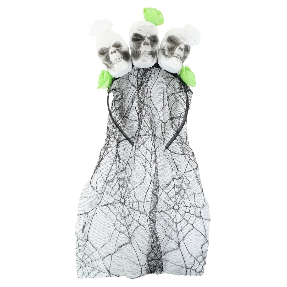 Vincha con tul y calaveras Halloween 
