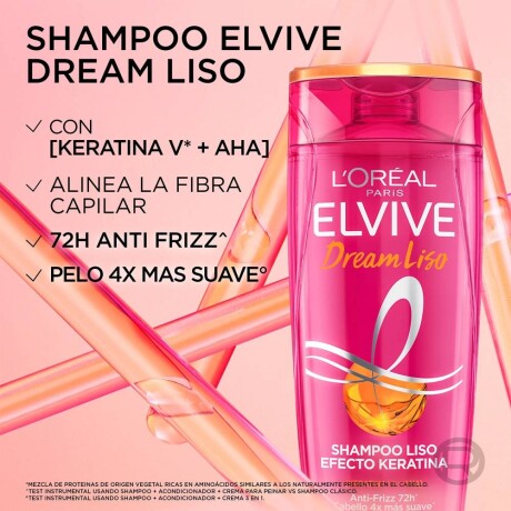 Pack L'Oréal Paris Dream Liso Shampoo 370ml + Acondicionador 370ml + Sérum 100ml + Mascarilla Capilar 300ml Pack L'Oréal Paris Dream Liso Shampoo 370ml + Acondicionador 370ml + Sérum 100ml + Mascarilla Capilar 300ml