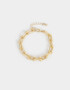 Pulseras Flexibles Bañada en Oro Pulsera Eslabones Bañada En Oro - Dorado