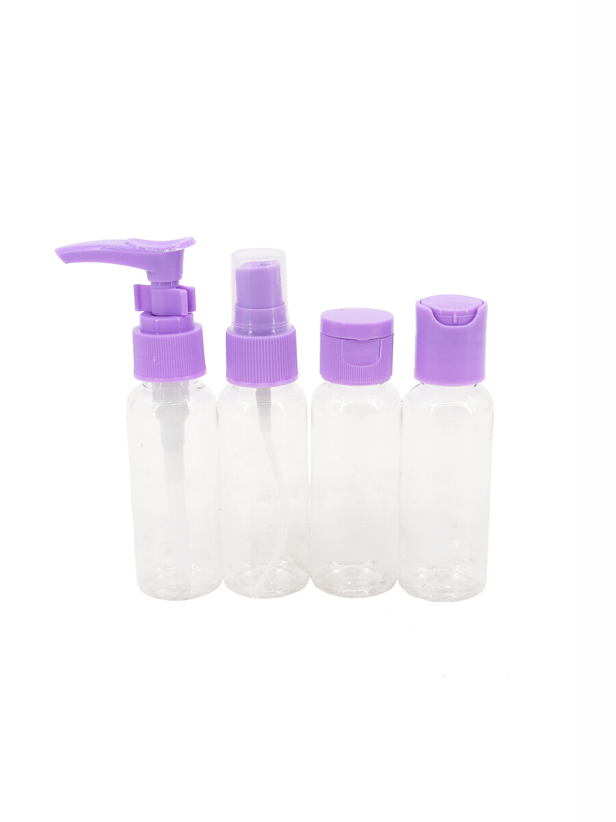 RECIPIENTES PARA VIAJE 4 PCS - VIOLETA 