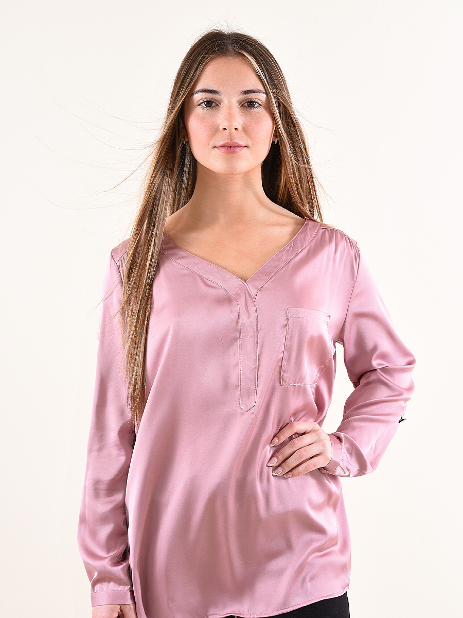 BLUSA SILVINA ROSA VIEJO Guapa