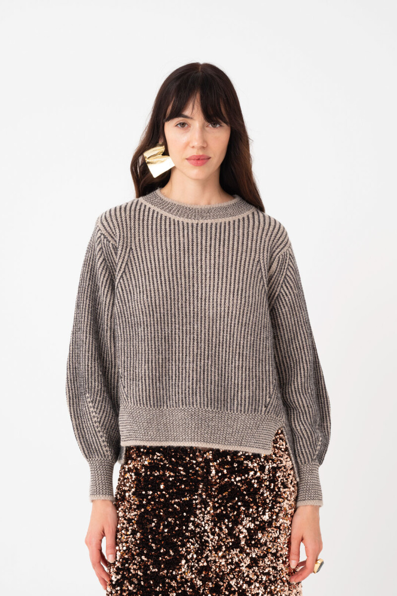 BUZO CON LUREX Beige