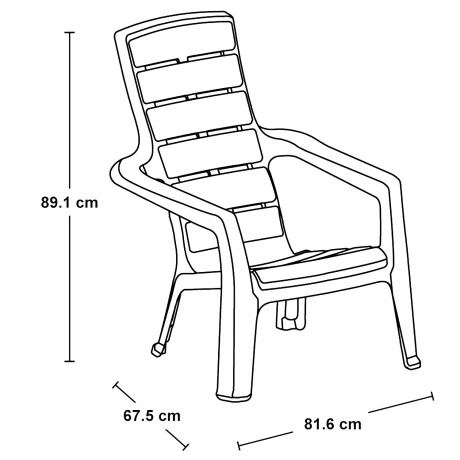 Silla de Jardín con Apoyabrazos Rimax Barú Mocca Silla de Jardín con Apoyabrazos Rimax Barú Mocca
