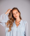 Camisa Mila celeste
