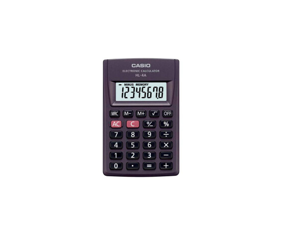 Calculadora De Bolsillo Casio Electrónica Hl-4a Básica 8 Dígitos Calculadora De Bolsillo Casio Electrónica Hl-4a Básica 8 Dígitos