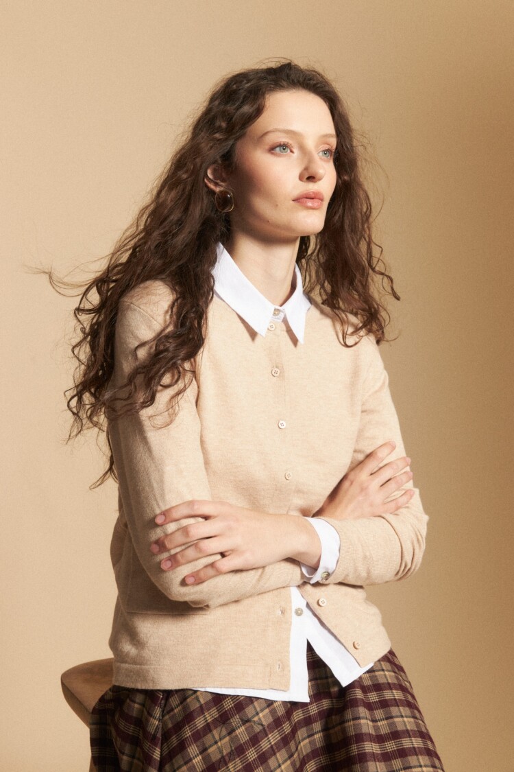 CARDIGAN ALBA Beige Melange
