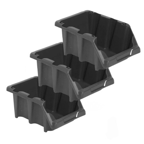Set x3 Gaveta plástica mediana Num7 GRIS