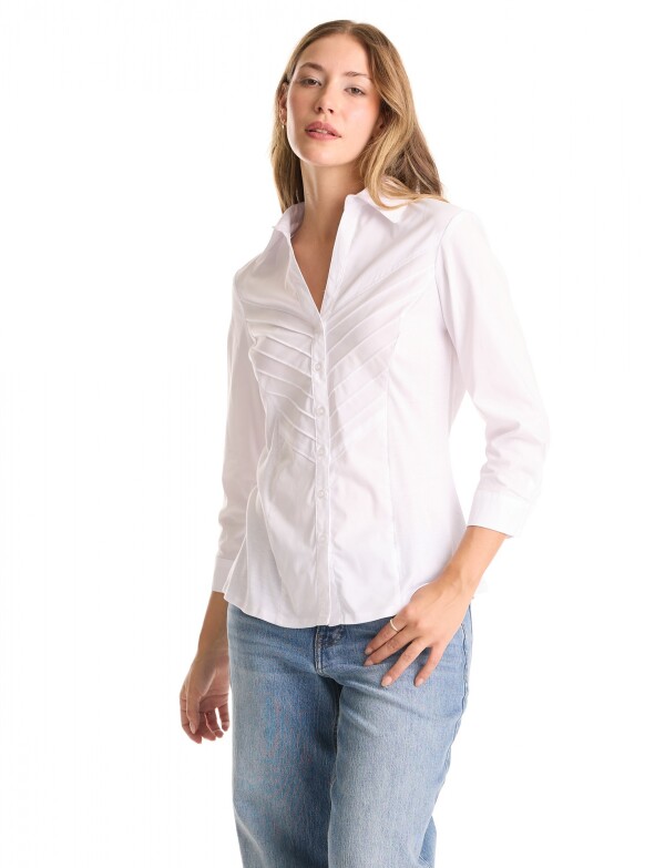 Camisa Tablitas BLANCO