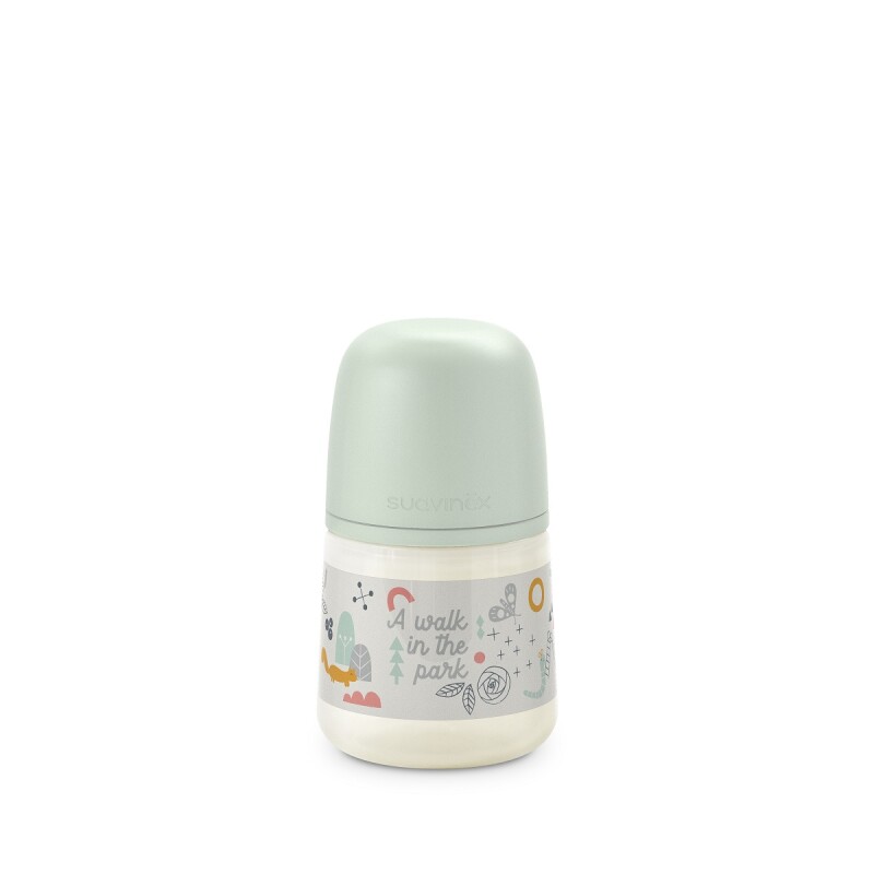 Mamadera Suavinex 150ml Anatómica 0-6m Flujo M Verde Mamadera Suavinex 150ml Anatómica 0-6m Flujo M Verde