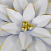 SET FLOR METAL BLANCO 3PZAS Unica