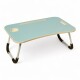 Mesa Laptop Cama Con Posa Vaso Celeste