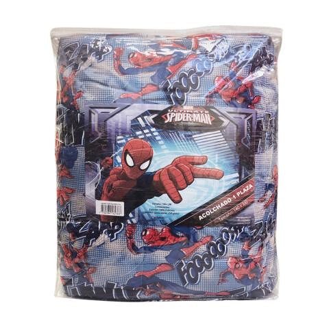 Acolchado infantil 1 Plaza 100% Microfibra SPIDERMAN AZUL
