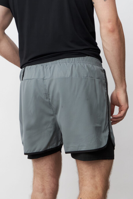 Short con calza interna Gris