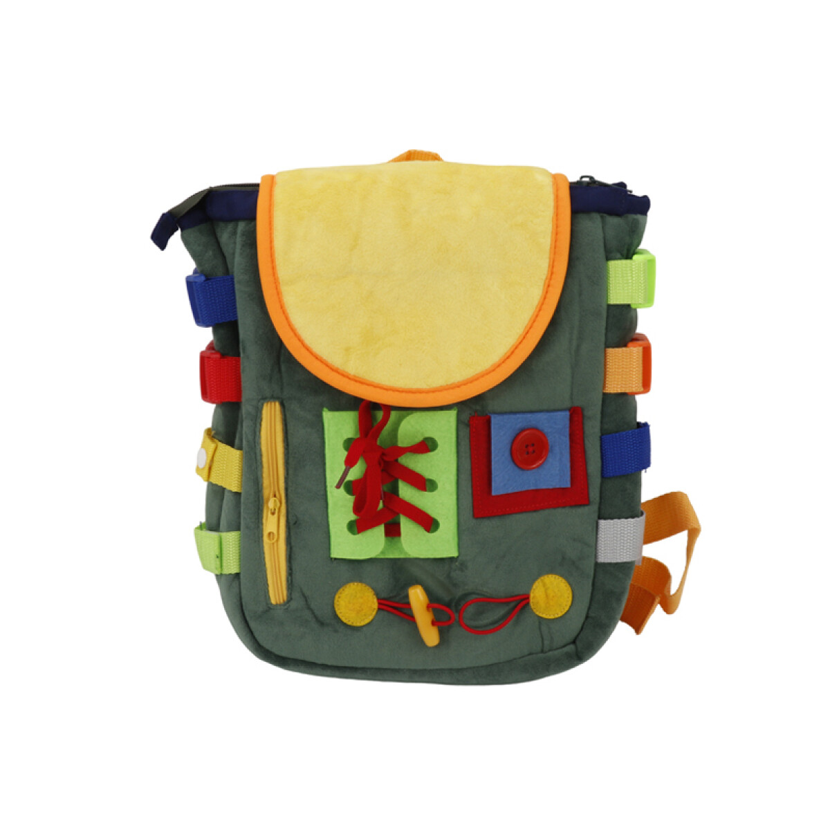 Mochila de plush infantil colorida - Mochila De Plush Infantil Colorida 