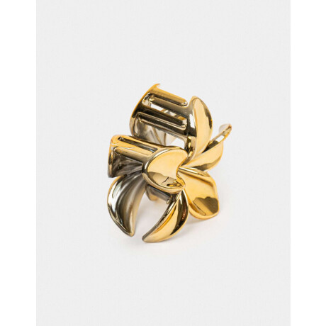 Broche Con Flor Dorado