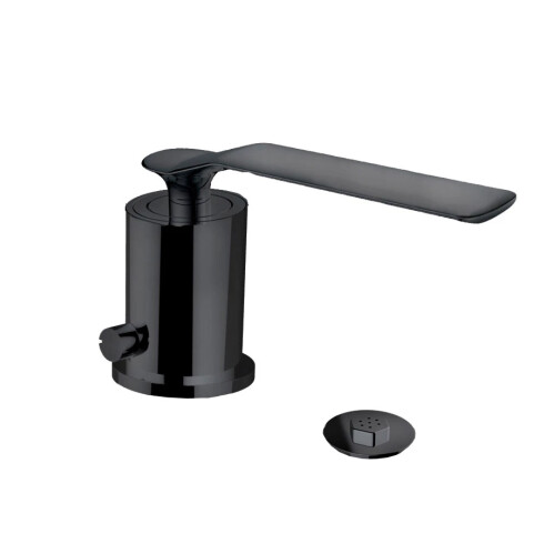 Griferia De Bidet Monocomando Aqualia Con Transferencia Negro Mate 35Mm 000