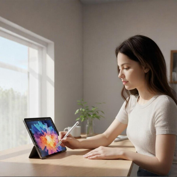 Lapiz Óptico Stylus Universal Para Pantalla Táctil USB-C Color Blanco