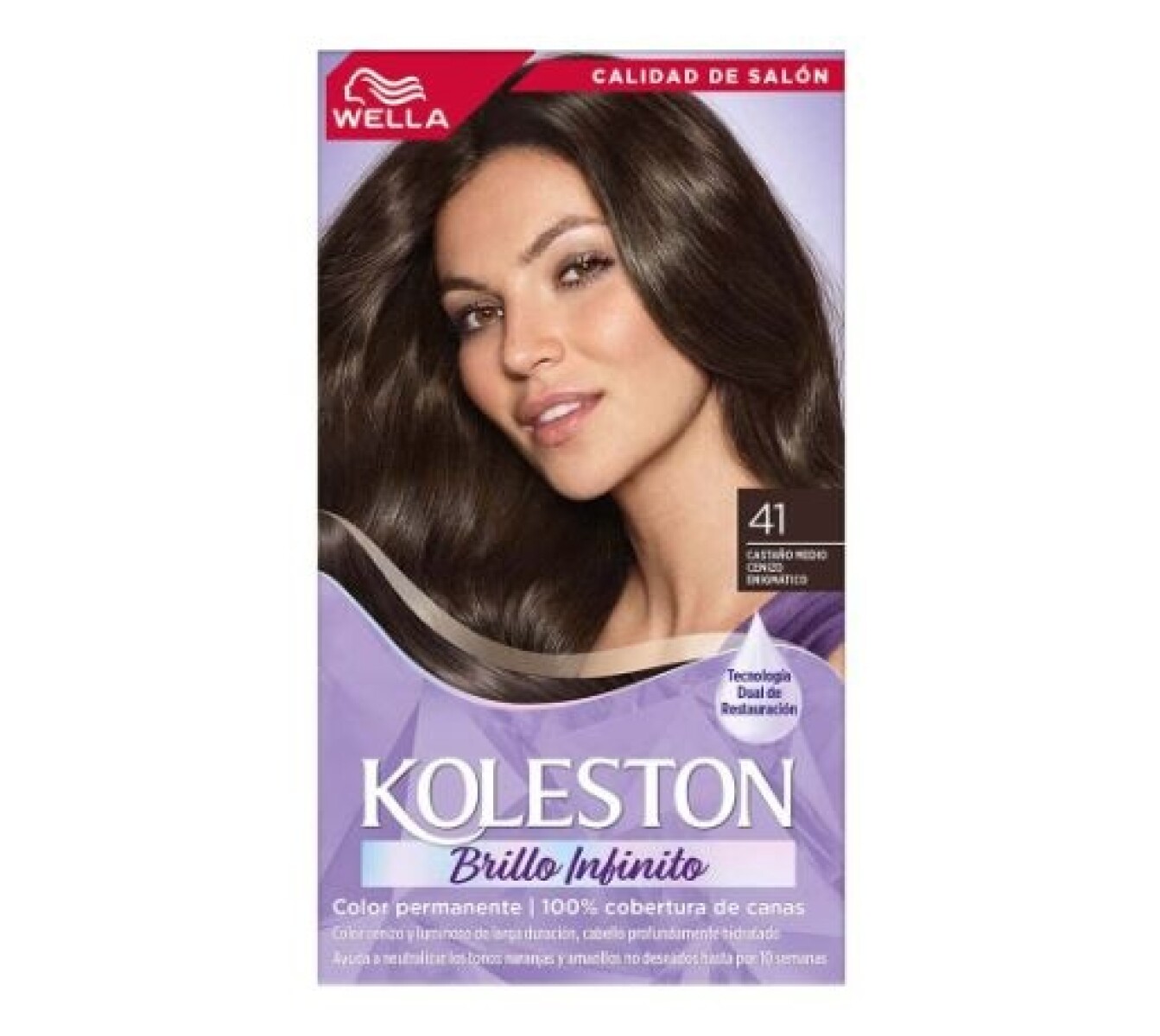 Tinta Koleston Kit N°41 Castaño Medio Ceniza 