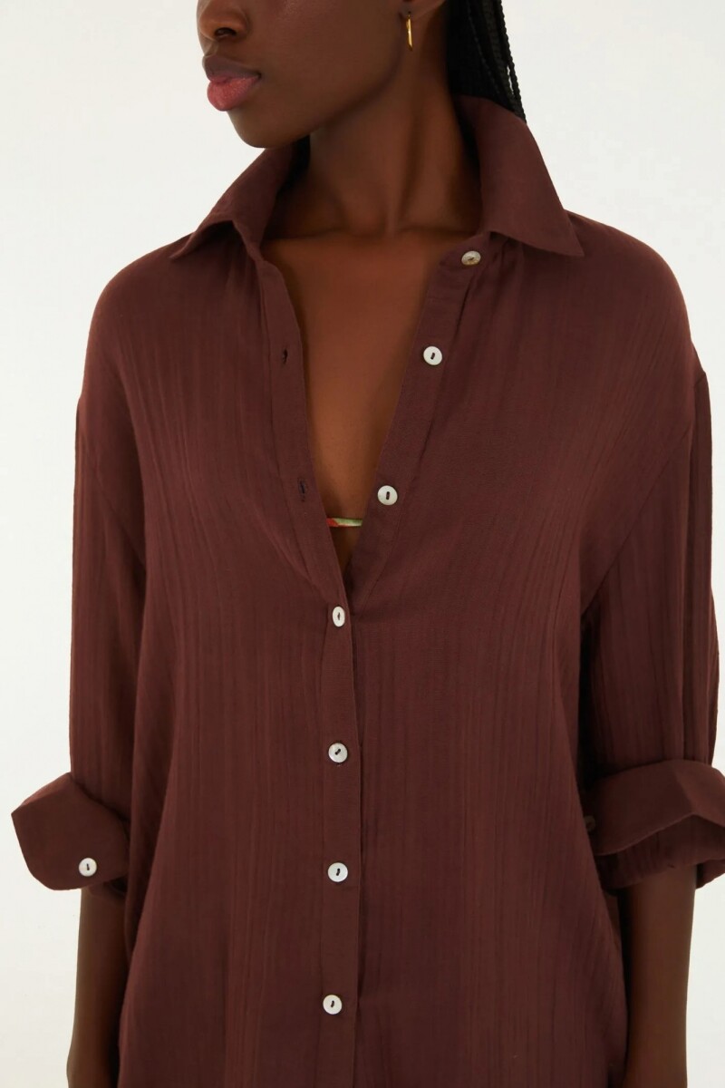 CAMISA TEXTURA Marron