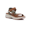 Country Sandalia Dama Casual 1 Tira Y Pulsera C/velkro Salvia-ambar