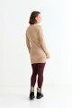 Vestido tejido cuello polo BEIGE