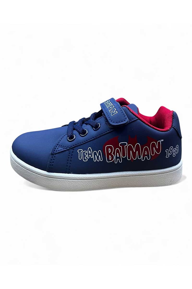 CALZADO DEPORTIVO NIÑO BATMAN CON CORDONES ELASTICOS Y VELCRO Azul-marino