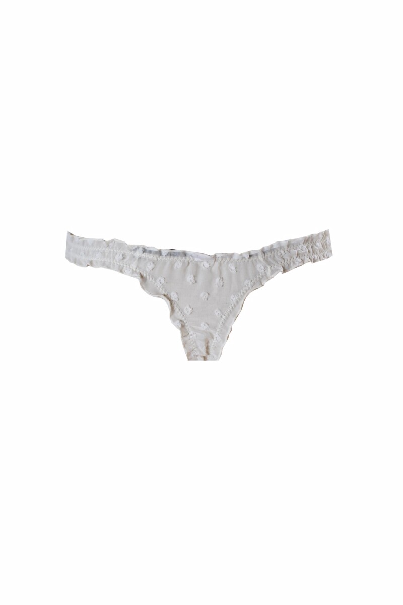 Pantie Cata Less Seda y Gasa [B39] Crema