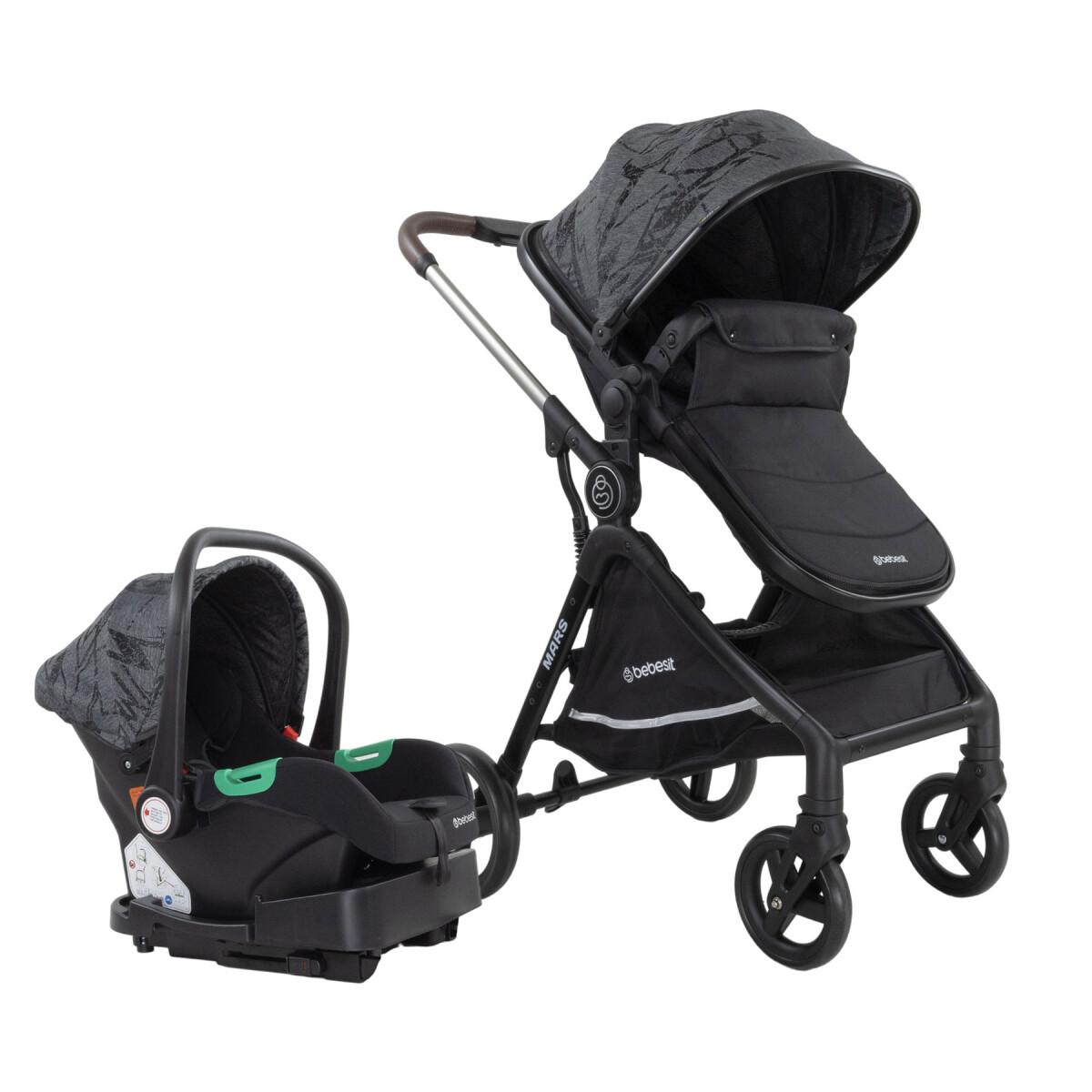 Travel System Mars LX Baby Silla + Base Isofix I-size Bebesit Negro 