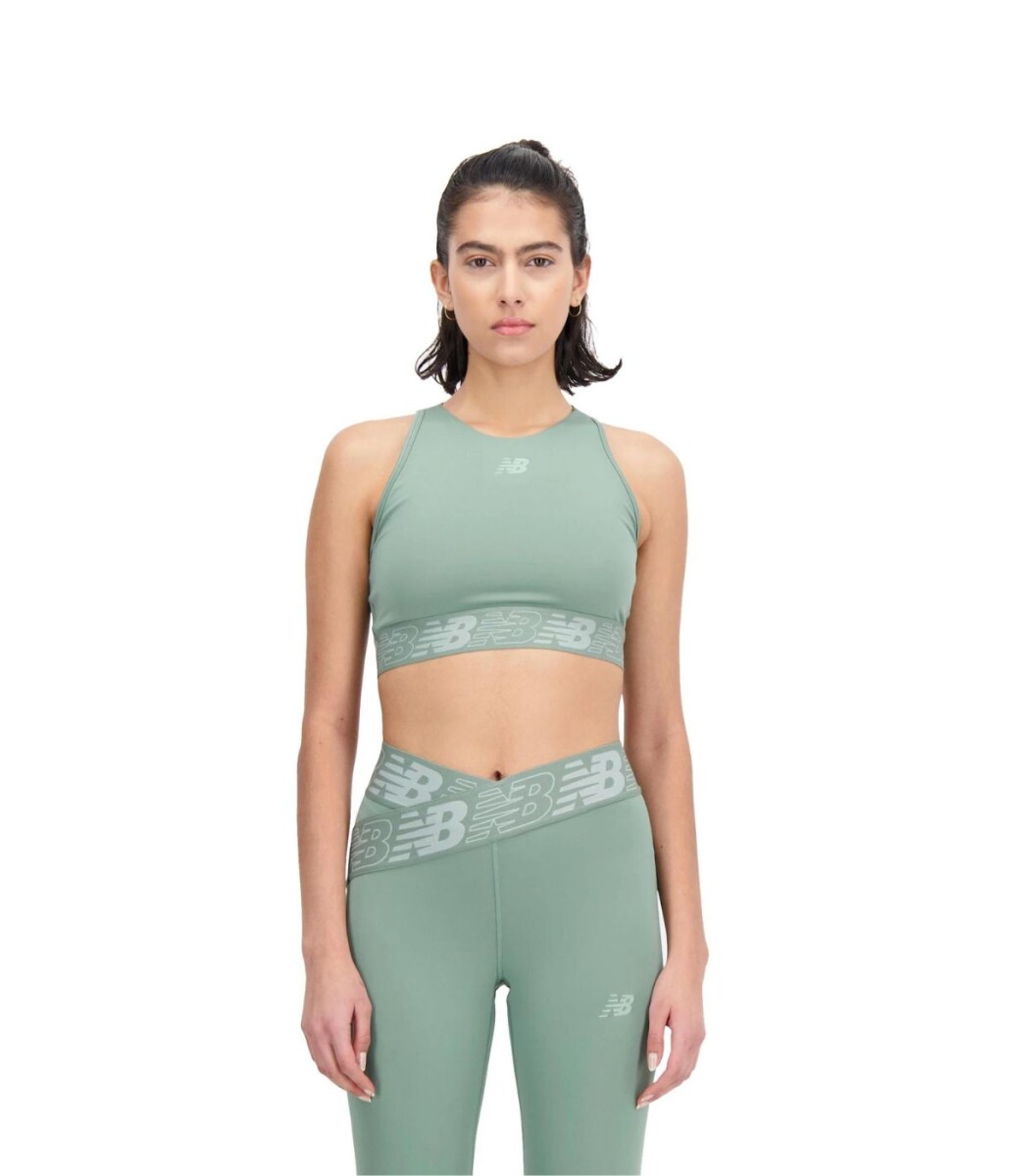 Top New Balance Relentless Crop - Verde 