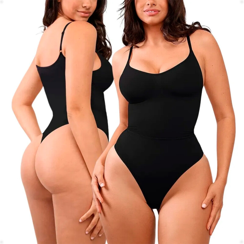 Body Modelador Con Broche En Entrepierna Beige