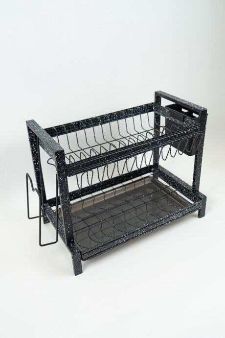 Escurridor De Platos 2 Niveles Negro